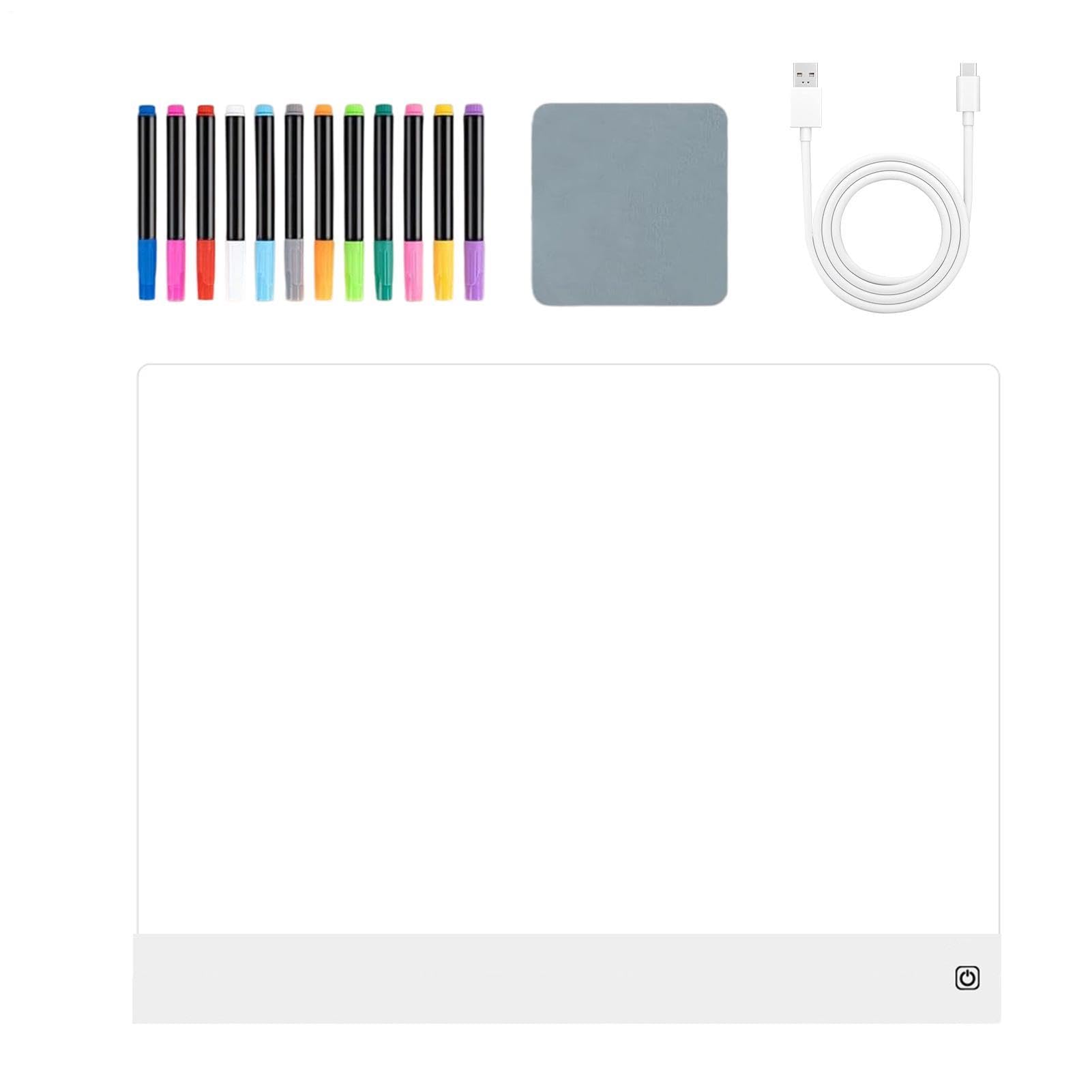 Lavagna LED Scrittura Pad Acrilico Luminoso Portatile | Tavoletta LED Disegno E Tablet Scrittura Per Bambini E Bambine Scuola Ufficio Casa Viaggio Classe Prescolare Sala Giochi