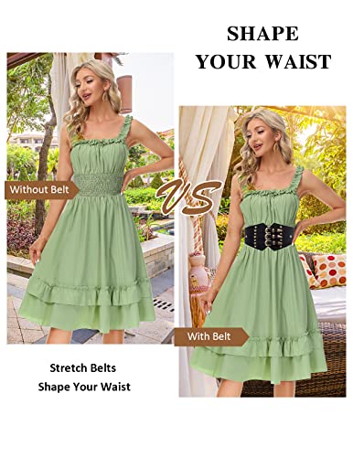 Scarlet Darkness Womens Steampunk Costumes Corset Belts Retro Buckle Waist Cincher Black S #TOP2