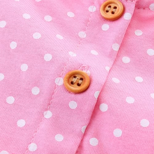 Image of HILEELANG Toddler Girl Short Sleeve Easter Dress Cotton Casual Jersey Shirt Playwear Applique Dress