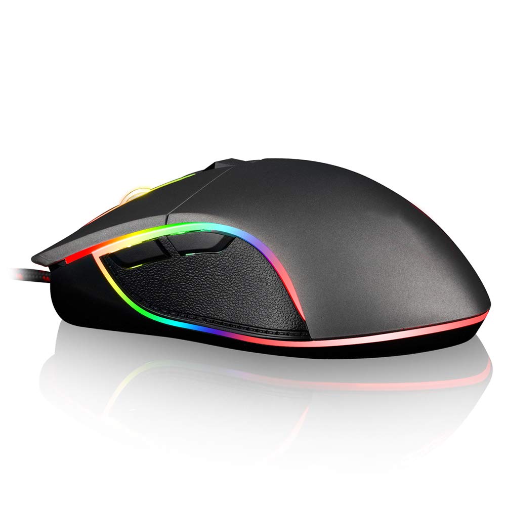 Yanghao Gaming Mouse Multi-Function Gioco dell'ufficio Notebook Mouse USB Ottico con Filo Regolabile 3500DPI ergonomico RGB Mouse