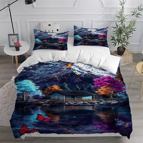 Housse de couette microfibre sauvage facile à laver pour lit enfant et adulte 200x200cm - 6