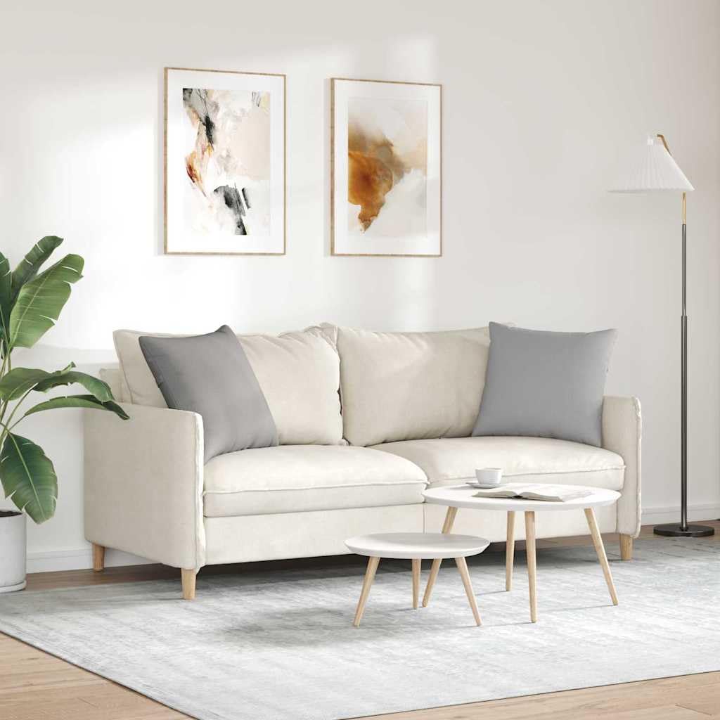 2er Set Sofakissen 50x50 cm Wolkengrau - Moderne Dekokissen mit Füllung und abnehmbarem Bezug - Weiche Zierkissen aus Stoff für Wohnzimmer und Schlafzimmer