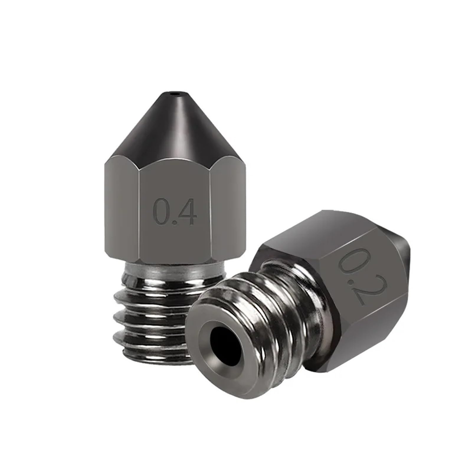Dysza MK8 do drukarki 3D z twardej stali o średnicy 0,2 mm i 1, materiałów eksploatacyjnych CR10 CR10S Ender-3, głowica wytłaczarki, części dyszy(10Pcs for 1.75mm,1.0mm)