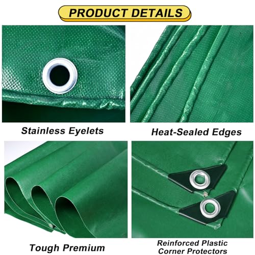 Lona impermeable para evitar moho y desgarro en muebles de jardin verde 90x205 4