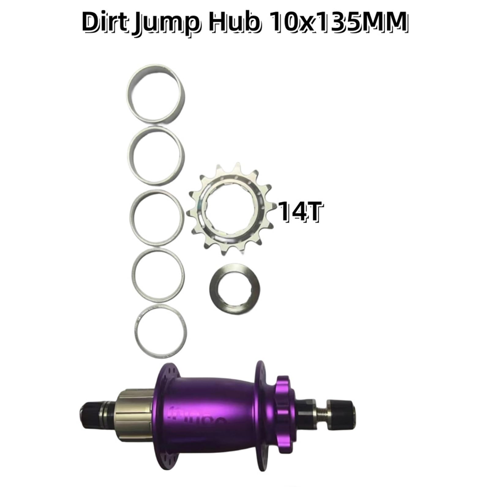 Piasta rowerowa 32H 36H do Dirt Jump Single Speed ​​hamulec tarczowy piasty ze stopu aluminium 10 x 135 mm śruby wewnętrzna piasta blokująca