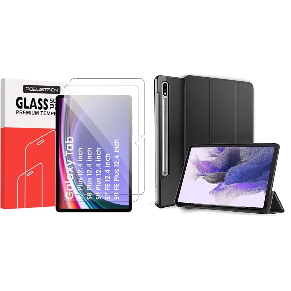 Robustrion 2 Pack Tempered Glass Screen Protector for Samsung Galaxy Tab S9 FE Plus / S9 Plus / S8 P (B0BCKTM1XY) Amazon Price History, Amazon Price Tracker