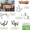 Achla Designs Small Copper Flower Box with Brackets for 2 x 6 Railings