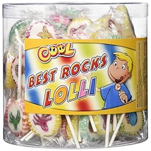 Cool Best Rocks handgefertigte hübsche Lollis 100 Stück x 10 g, 1er Pack (1 x 1 kg)