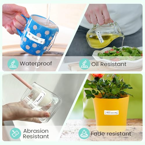 Phomemo D30 Thermal self-Adhesive Label, 3/8" X 1 1/2" (12mm X 40mm) 160 Labels/Roll, Compatible with Phomemo D30 Label Printer, Suitable for Home, Office, School, Black on White,  image 7