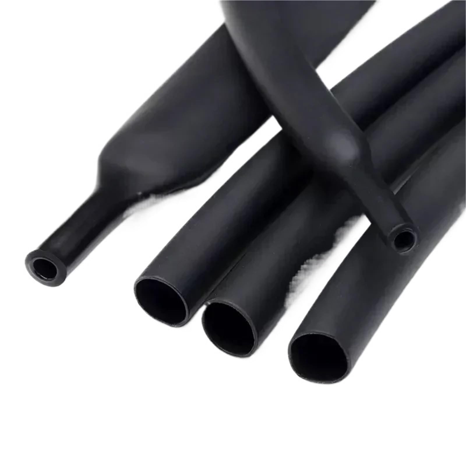Tubo termorretráctil de poliolefina negro con pegamento, 100 metros/10 m, 3:1, con relación de contracción variada, adhesivo for cable.(Black,3.2mm,50m)