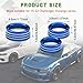 HABNVUON 3PCS AC Air Conditioner Switch Button Knob Cover, Climate Control Knob Cover, AC Switch Volume Tune Controller Aluminum Alloy Trim, Car Accessories for Challenger Durango 2015-2022 (Blue)