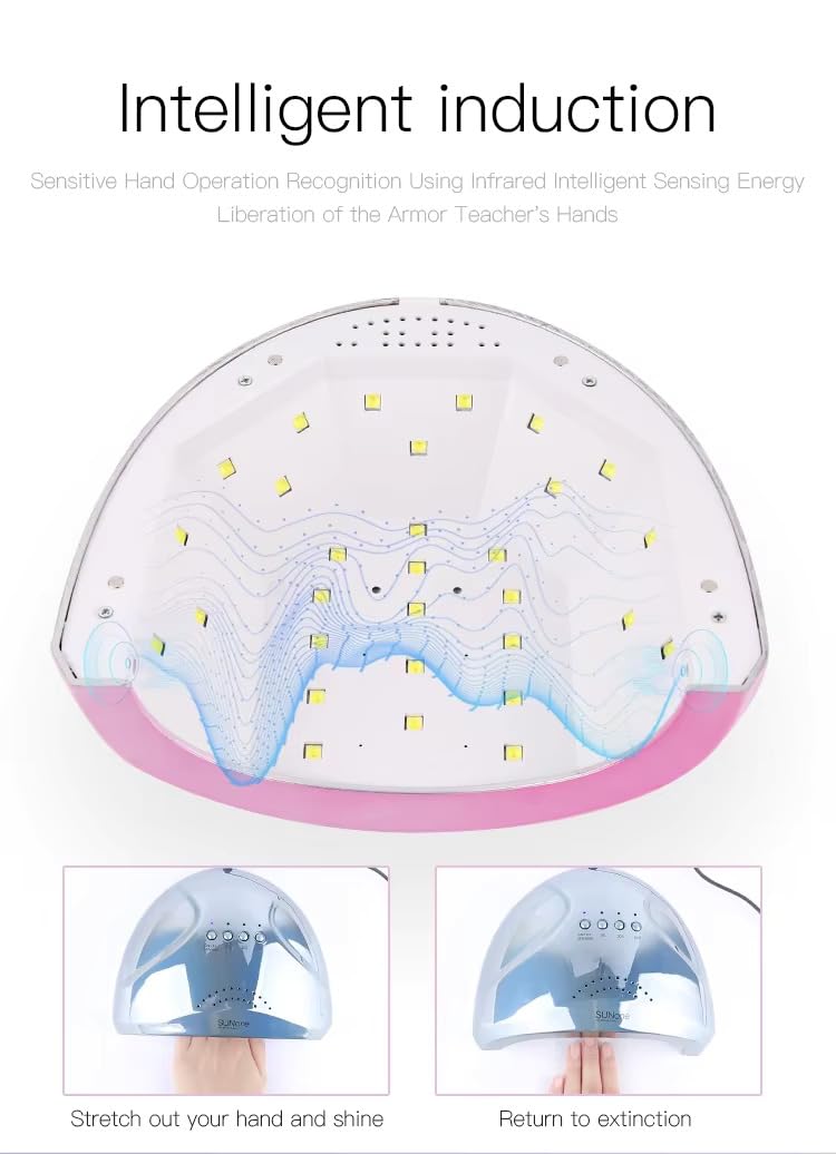 UV LED Nail Dryer Lamp, Gel Nail Light 24W & 48W UV 3 Timers Get Free Cuticle Nipper or Cuticle Trimmer