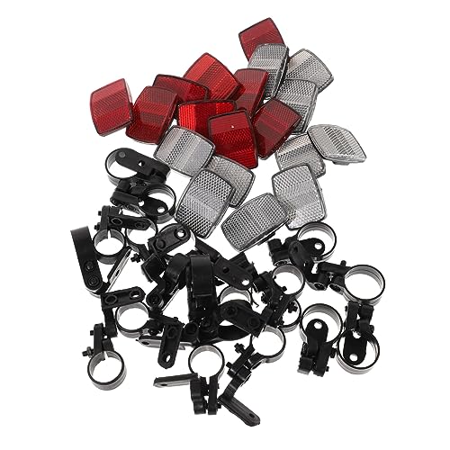 GRIRIW 1Set Bicycle Reflector Front and Rear Reflective Lights for Mountain Bikes Easy Installation No Batteries Required Enhance Night Safety with Durable Reflectors