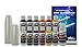Createx 12 Colors Airbrush Paint Set Basic Starter Kit - Includes Pack of 50-1 ounce paint mixing cups & How-To Airbrush Book to help get you started