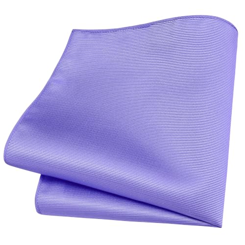 Image of Branduce 3.15 inch(8cm) Solid Formal Tie and Pocket Square Plain Necktie Lapel Pin and Tie Clip Set for Men