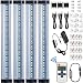 LXG 12in Dimmable LED Under Cabinet Lighting, 12W 5000K Daylight 1000LM, Clear Cover Led Strips,11key Remote Control ,4 Pack