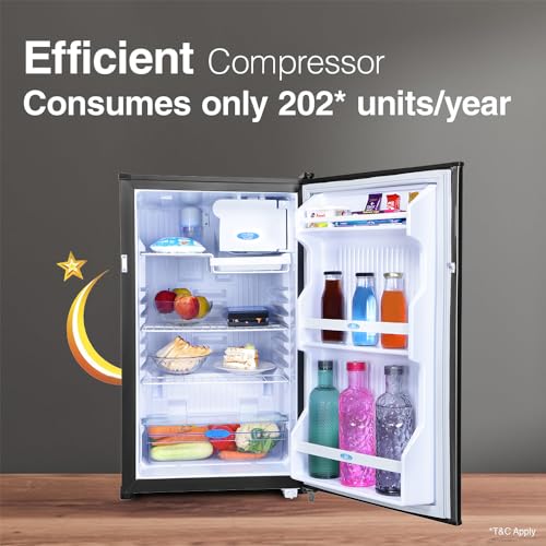 Image of Godrej 97 L 1 Star Direct Cool Single Door Refrigerator With Jumbo Vegetable Tray (RD CHAMP 114A WPF FS ST, Fossil Steel)