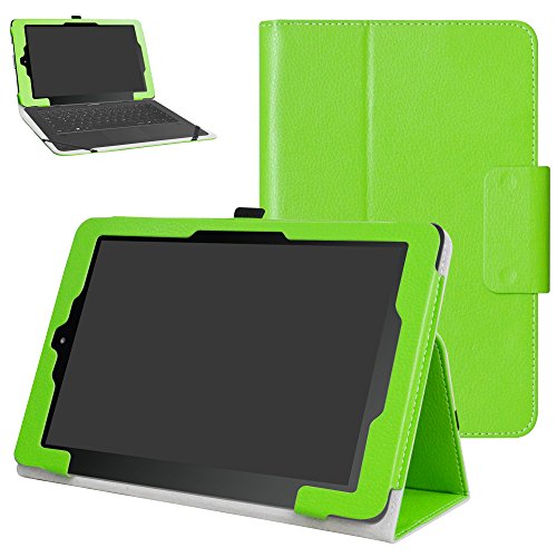 RCA 10 Viking Pro/Viking II/Cambio W101 V2 Case,Mama Mouth PU Leather Folio Stand Cover for 10 inch RCA 10 Viking Pro/Viking II/Cambio W101 (V2) 10.1" 2-in-1 Tablet,Green