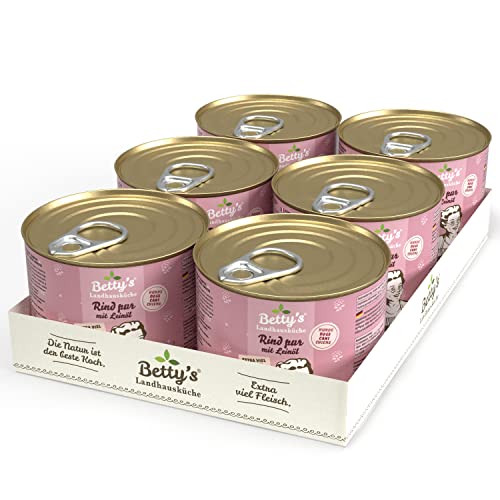 Produktbild von Betty's Landhausküche Rind pur mit Leinöl - 6 x 200 g