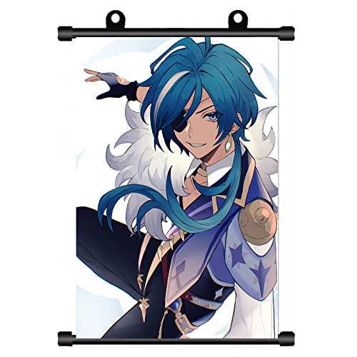 ZPPLD Genshin Impact Poster Genshin Impact Kaeya, grand poster d'anime Genshin Impact Tableau à rouler/en tissu pour décoration murale, 60 x 40 cm, figurine Poster manga Cover