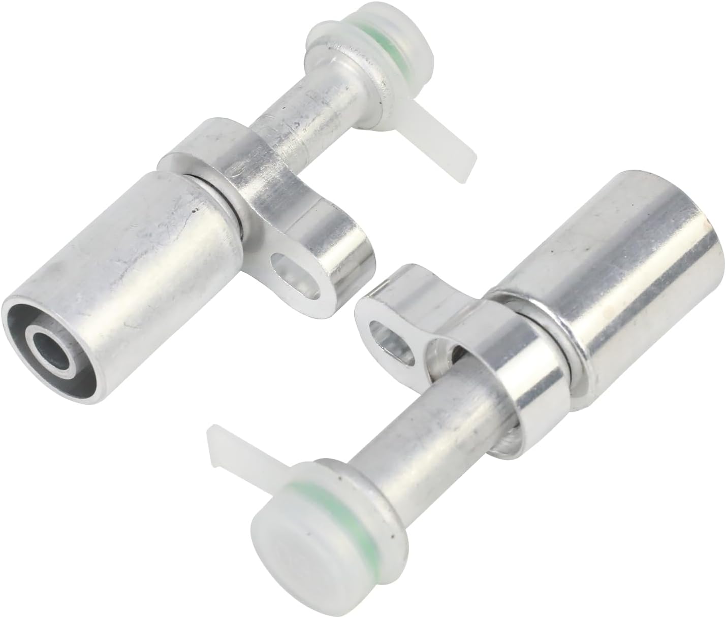Air Conditioning AC Fitting Set #8 and #10 Female Straight for R134a, with moveable block