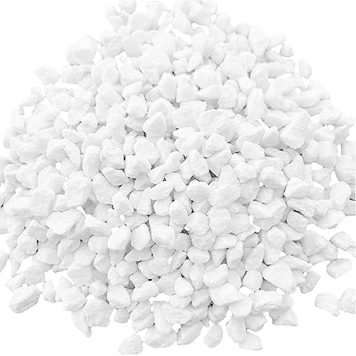 HOMESTONE | Piedras Blancas Decorativas Jardin - Granulometría 8/12 mm Piedra Blanca 100% Natural - Grava Acuario - Piedra Blanca Jardin + Interior - Piedra Blanca - Decoracion Jardin (Saco de 10 kg)