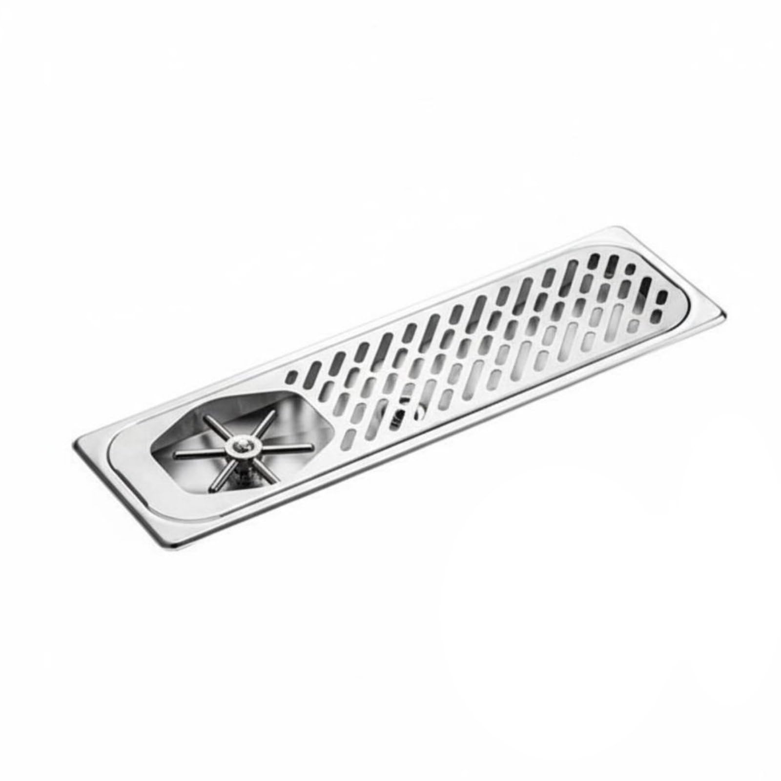 Enjuagador de Vasos en Fregadero Rinser Lavavasos Limpiador Escurridor Diseño Empotrado con Canal de Desagüe Inclinado y Bandeja Extraíble Apto para, Slim, Arandela Fc-116