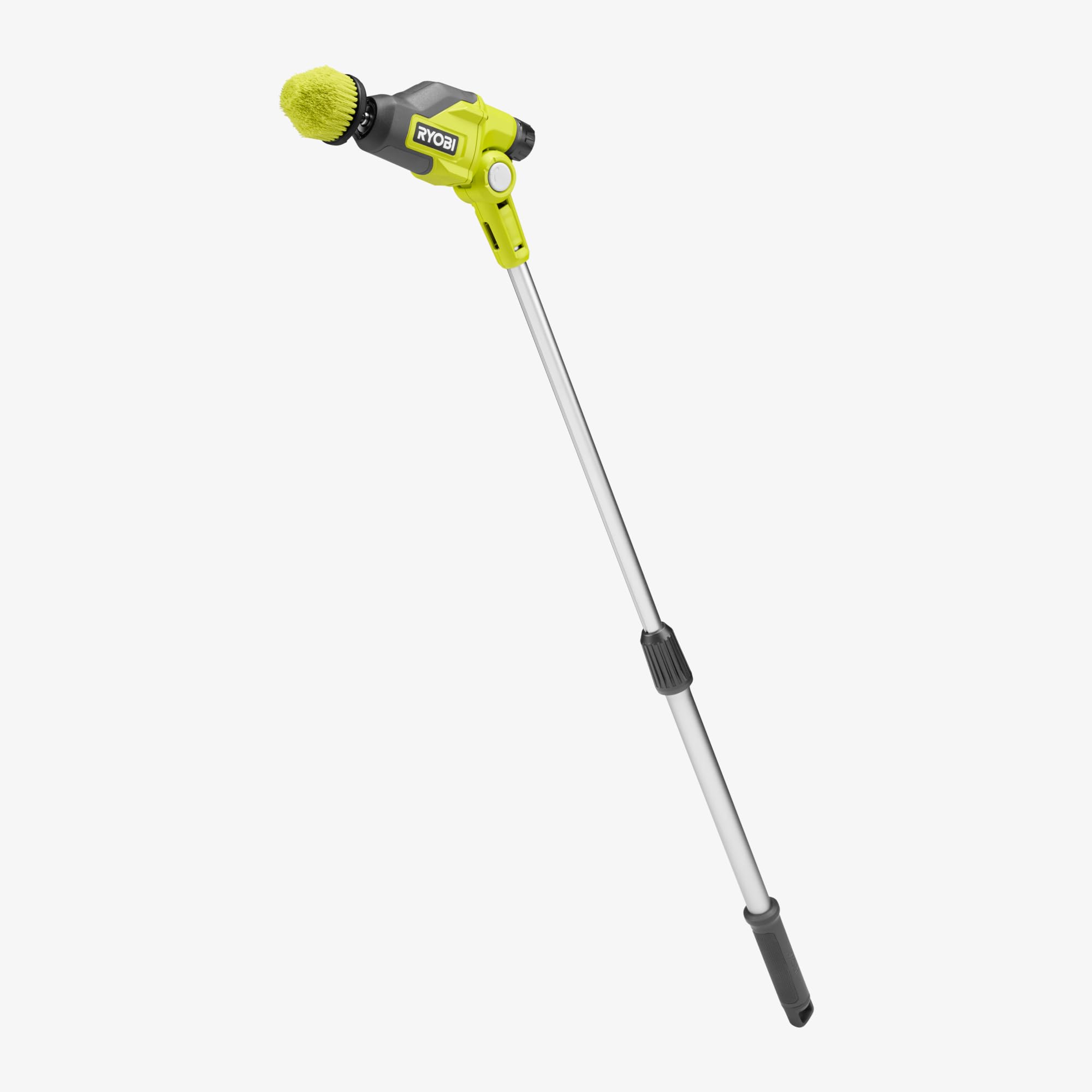 RYOBI - Zmotoryzowana szczotka teleskopowa 4V - 275-400 TR/min - Wysięgnik od 0,8 m do 1,2 m - głowica obrotowa 90° do 180° - Ochrona baterii IPX7 - Dostarczany z 1 średnicą szczotki. 89 mm i 1
