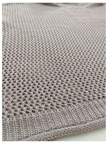 Women's Crochet Hollow Out Hooded Sweaters Long Sleeve V Neck Knit Hoodie Loose Pullover Tops3