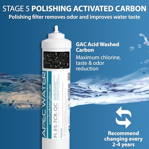 Image of APEC Water Reverse Osmosis Filter Replacement Set, 5-Stage RO System Filters, 50 GPD, For Essence Series ROES-50 Under Sink System