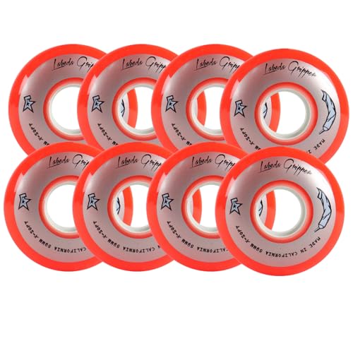 Labeda Roller Hockey Wheels Gripper Glue X-Soft 74A Red 59mm - Set of 8