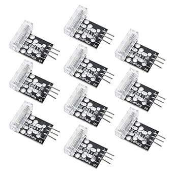 Amazon.co.jp: 10pcs KY-031 3pin Percussion Knock Sensor Module with LED ...