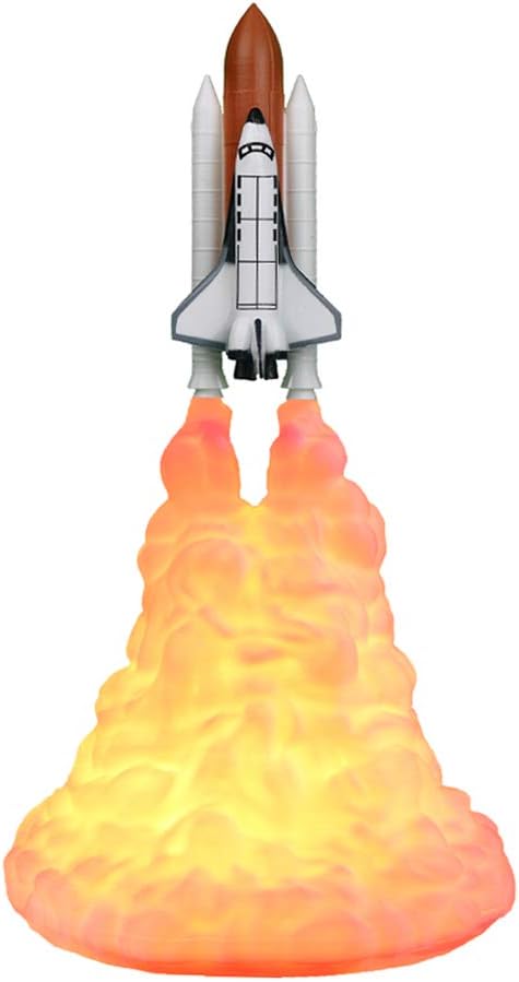Zikud Rocket Night Light,Space Shuttle Lamp Rechargeable USB Charging Home Decoration Lamp Light for Lovers Kids Boys Girls Birthday Gift (11 inch/28cm)
