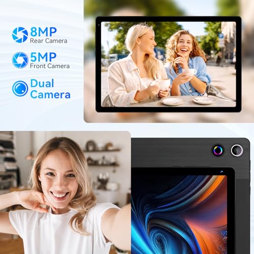 Image of ZOFYWNAS Tablet, Android 15 Tablet 10 Inch with 8-Core Processor, 20GB RAM 128GB ROM 2 TB Expandable, 5000mAh Battery, Dual Camera, Face Unlock, Slim Lightweight, Black