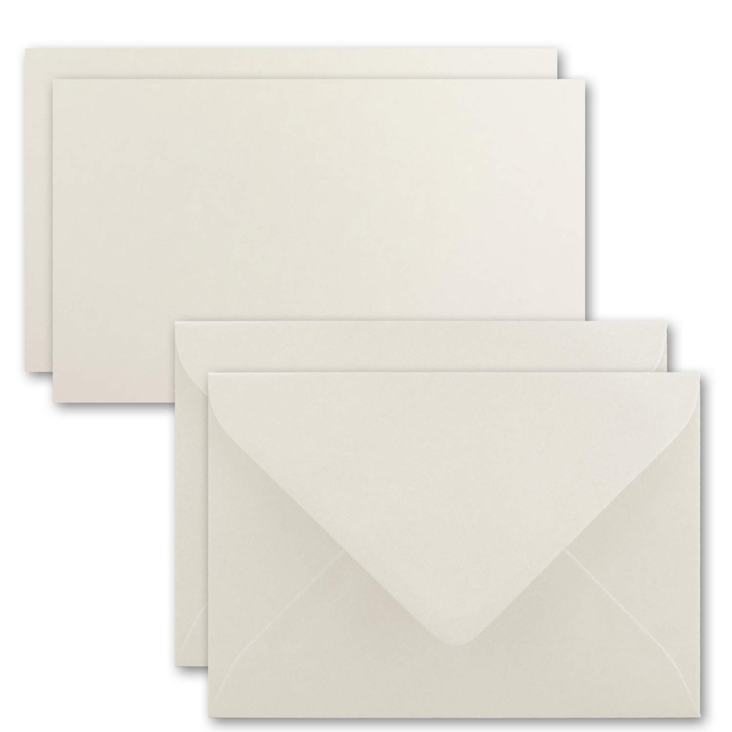 FarbenFroh by GUSTAV NEUSER Set of 25 Cards with Envelopes, DIN A7 10.5 x 7.3 cm, Natural White with Envelopes C7