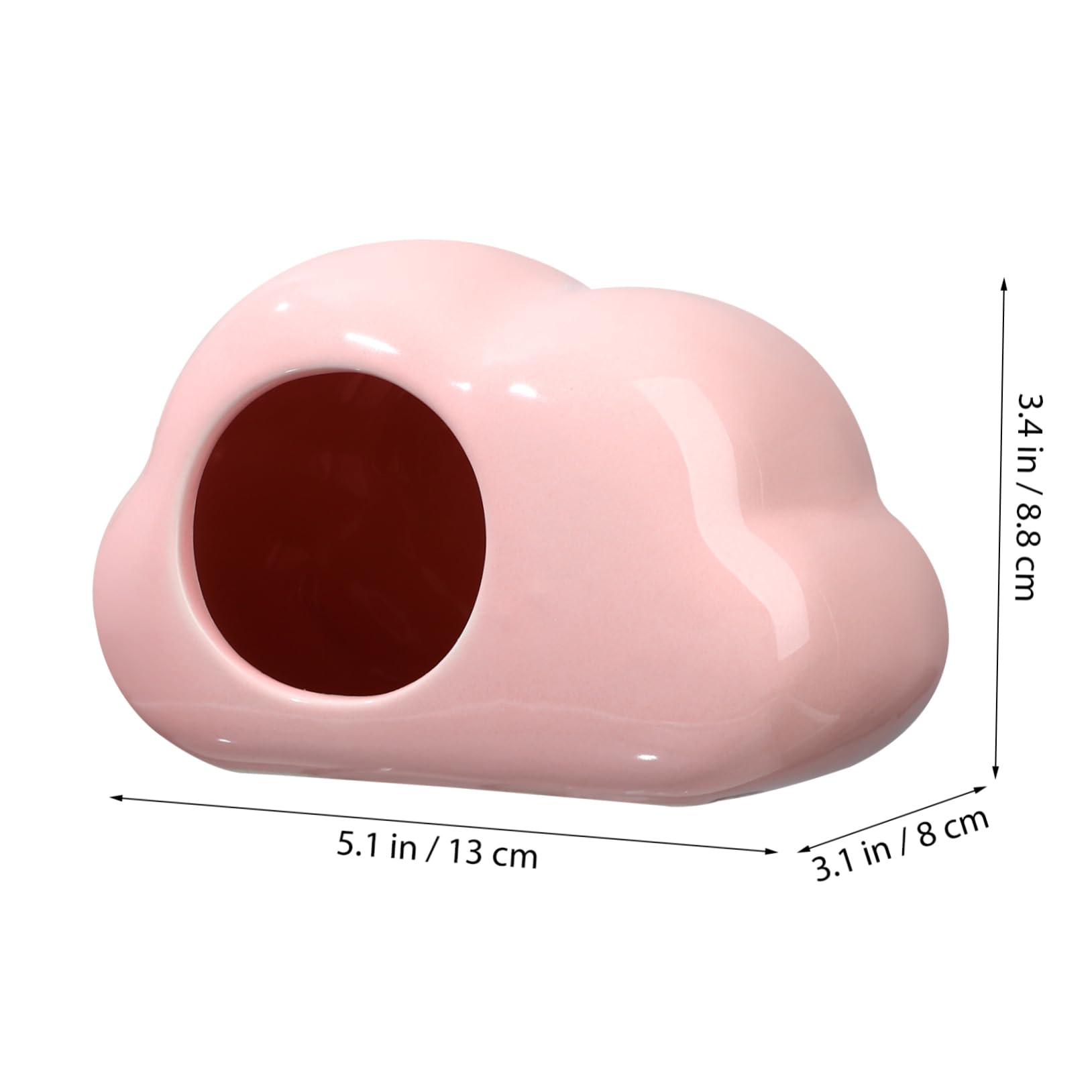2 Stück Keramik Hamsternest in Wolkenform für Hamster