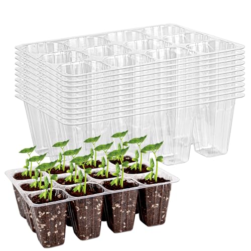 XCRPRT Bandejas reutilizables de 120 celdas, mini propagador, juego de cultivo de invernadero, bandejas de cultivo para plantas, invernadero, bandejas de plástico