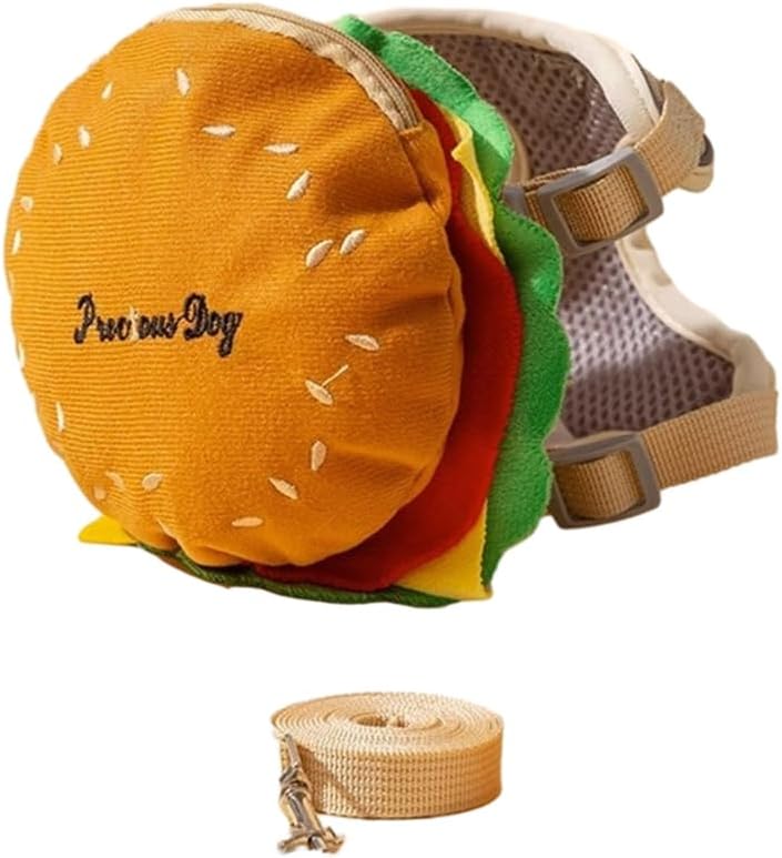 Dog Self-Wearing Backpack Adjustable Vest Saddle Bag and Leash for Traveling Travel Camping Hiking Dog Hamburger Bag image 2