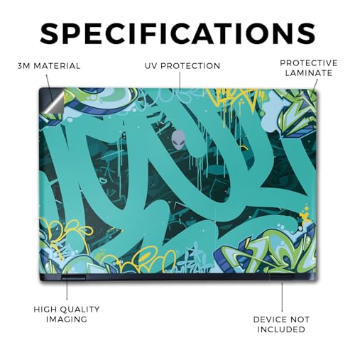 Image of Laptop Skin Compatible with Alienware M16 R2 (2024) - CyanTag - Premium 3M Vinyl Protective Wrap Decal Cover - Easy to Apply | Crafted in The USA by MightySkins