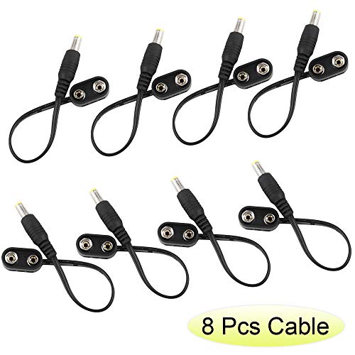 Mr.Power - Conversor de cable de alimentación para pedal de guitarra (2,1 mm, 5,5 mm)