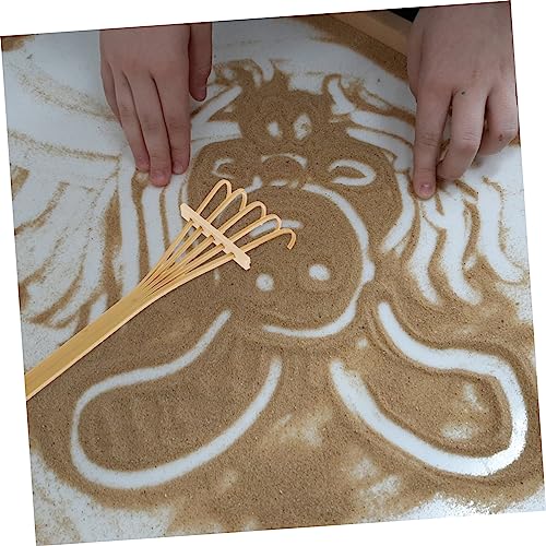 Wakauto 16 Peças Mesa De Areia Ancinho De Bambu Mini Ferramentas Topper De Mesa Acessórios De Mesa A