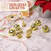 Christmas Jingle Bells with Gold Bows, Festive Hanging Tree Ornaments, Holiday Craft Supplies, 15 Total #3