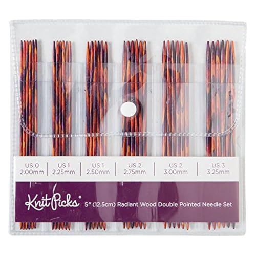 Knit Picks Double Pointed Wood Knitting Needle Set...