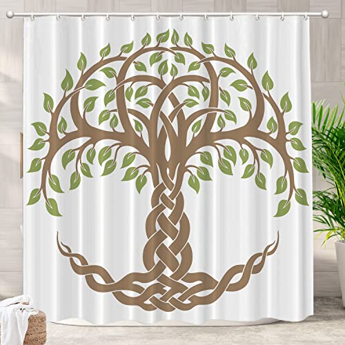 Batmerry Celtic Tree of Life Decorative Shower Curtain
