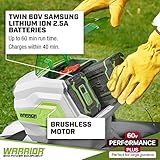 Warrior Eco Cordless 48cm 60v Lawnmower Height Adjustment