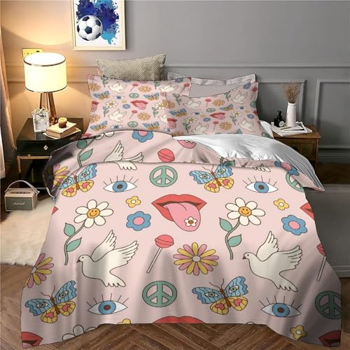 Housse de couette microfibre résistante 3D douce fermeture éclair 140x200 - 6