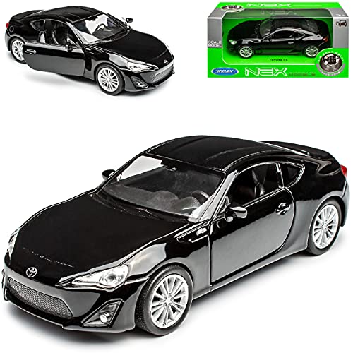alles-meine.de GmbH T*o*y*o*t*a GT86 Coupe Schwarz Ab 2012 ca 1/43 1/36-1/46 Welly Modell Auto mit individiuellem Wunschkennzeichen