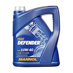 MANNOL DEFENDER motorolie 10W-40-5 liter – gedeeltelijk synthetisch (SAE 10W-40; API SL/CF; ACEA A3/B3; MB 229.1; VW 501…