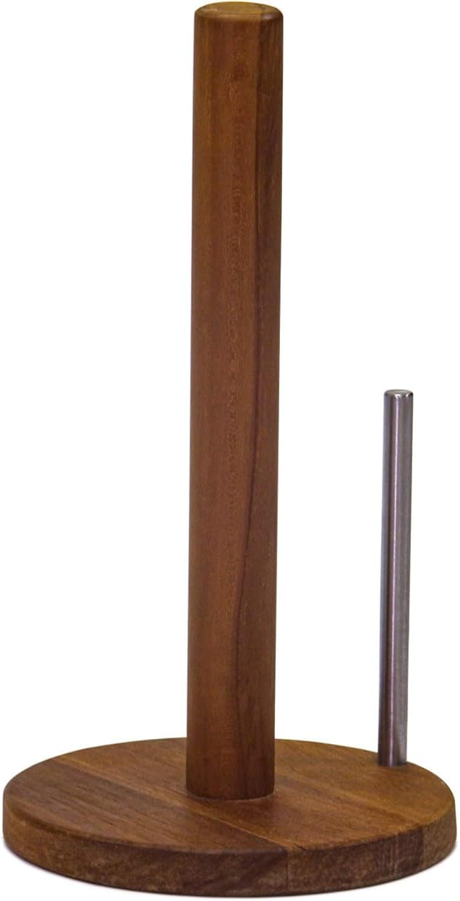 Manada Teak & Stainless Steel Paper Towel Holder