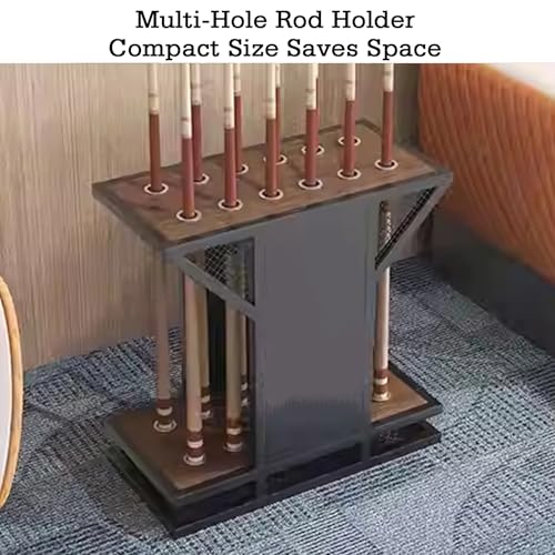 Support de queue de billard vertical meuble de rangement en bois sans montage - 5